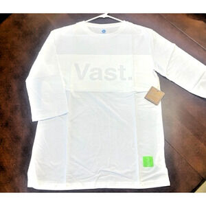 VAST LIFE Graphic T-Shirt Size LARGE White Letters NWT Mens SURFING $45 NEW!!